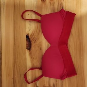 Victoria's Secret Pink Red Wireless Push Up Bra